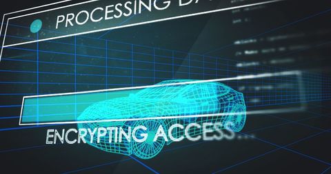 Digital Encryption in Automotive Technology Conceptual Visualization - Download Free Stock Images Pikwizard.com