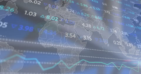 World Map Overlay with Dynamic Stock Market Data