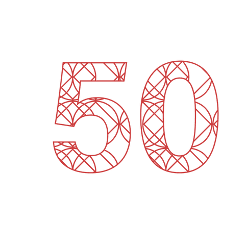 Red Number 50 with Pattern Transparent Background Illustration - Download Free Stock Videos Pikwizard.com