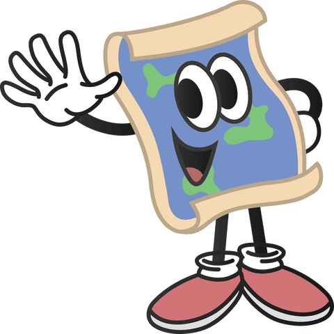happy cartoon map waving on transparent background - Download Free Stock Videos Pikwizard.com