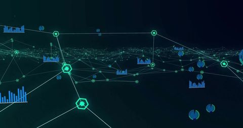 Futuristic Communication Network with Data Visualization - Download Free Stock Images Pikwizard.com