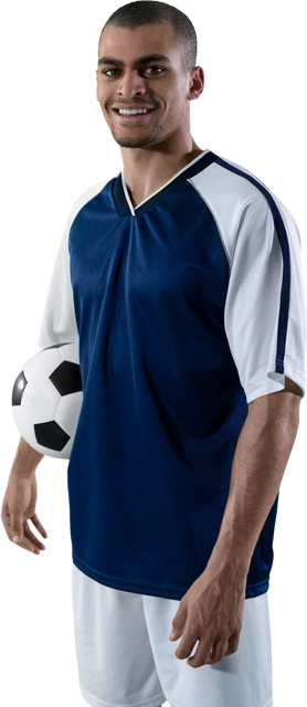 Transparent Smiling Soccer Player Holding Football - Download Free Stock Videos Pikwizard.com