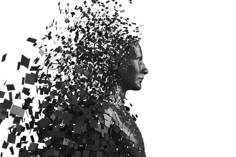 Profile of Transparent Pixelated 3D Male Figure - Download Free Stock Videos Pikwizard.com