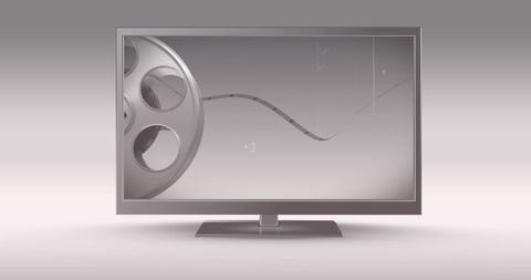 Digital Television Projection Connects Film and Technology - Download Free Stock Images Pikwizard.com