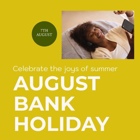Joyful August Bank Holiday Vacation Selfie Celebration - Download Free Stock Templates Pikwizard.com