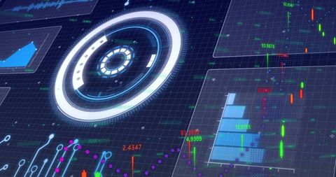 Digital Interface Overview with Interactive Data Elements - Download Free Stock Images Pikwizard.com