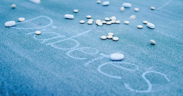 Chalkboard with Diabetes Written and Scattered Medication Tablets - Download Free Stock Images Pikwizard.com