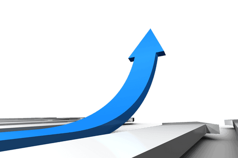 dynamic blue arrow on transparent background symbolizing growth - Download Free Stock Videos Pikwizard.com