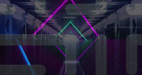 Futuristic Neon Data Servers and Global Online Security - Download Free Stock Images Pikwizard.com