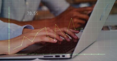 Business Analysis with Digital Financial Data Graph and Laptop - Download Free Stock Images Pikwizard.com