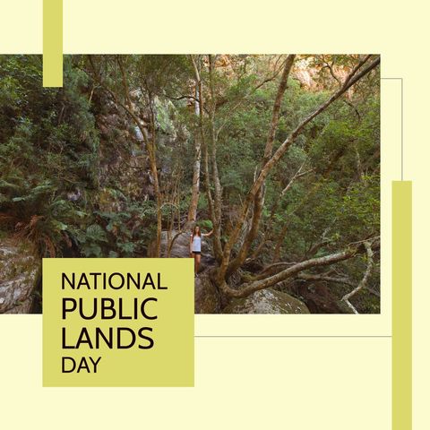 Celebrating national public lands day in scenic forest