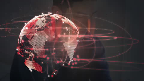 Global Connections and Technology Concept
