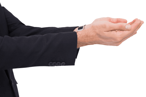 Transparent Businessman Hands Extending for Presentation - Download Free Stock Videos Pikwizard.com