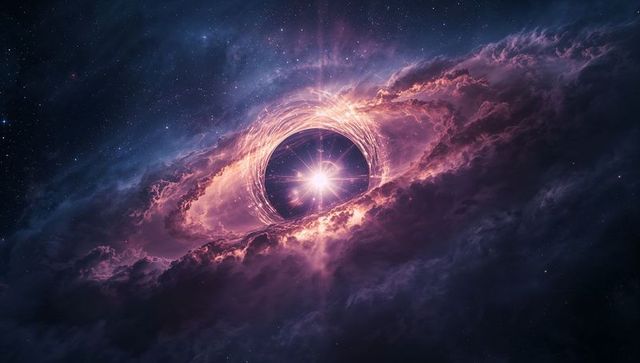 Spectacular Glowing Nebulae Sans in Deep Space