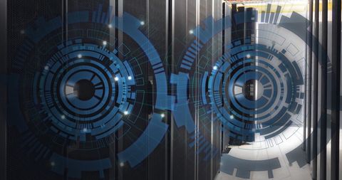 Advanced Technology Interface in Computer Server Room - Download Free Stock Images Pikwizard.com
