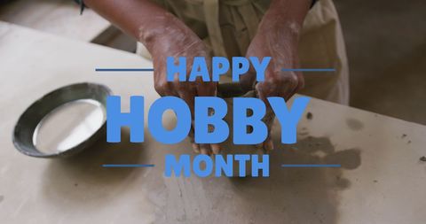 Celebrating hobby month with hands crafting pottery