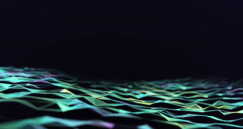 Abstract Digital Network Connections on Black Background