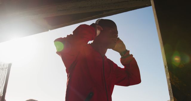 Young Man Enjoying Music Outdoors With Headphones - Download Free Stock Images Pikwizard.com