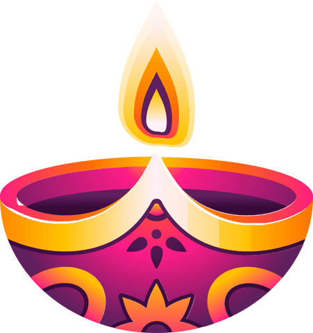 colorful traditional diya lamp with transparent background - Download Free Stock Videos Pikwizard.com