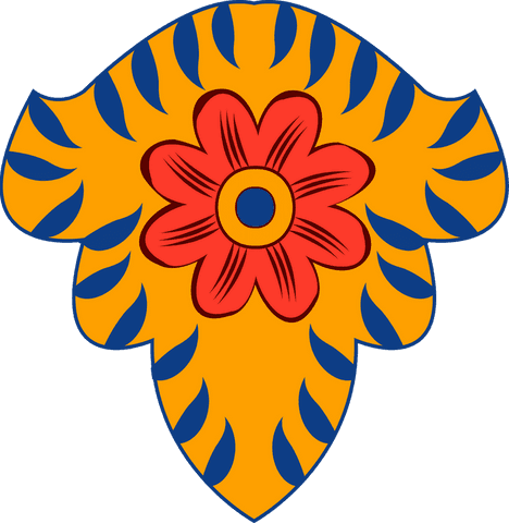 symmetrical ornamental emblem with flower and teardrop accents on transparent background - Download Free Stock Videos Pikwizard.com