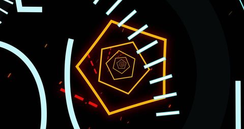 Colorful Geometric Shapes on Black Background - Download Free Stock Images Pikwizard.com