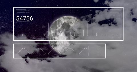 Global Data Analytics with Moon Background Concept - Download Free Stock Images Pikwizard.com