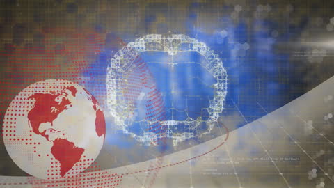 Business Presentation with Futuristic Technology Interface