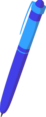 blue retractable pen on transparent background - Download Free Stock Videos Pikwizard.com