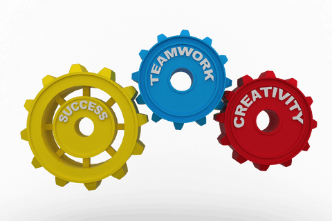 vector of transparent colorful gears with motivational words - Download Free Stock Videos Pikwizard.com