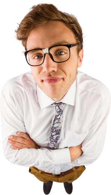 Transparent Young Businessman with Geeky Eyeglasses - Download Free Stock Videos Pikwizard.com