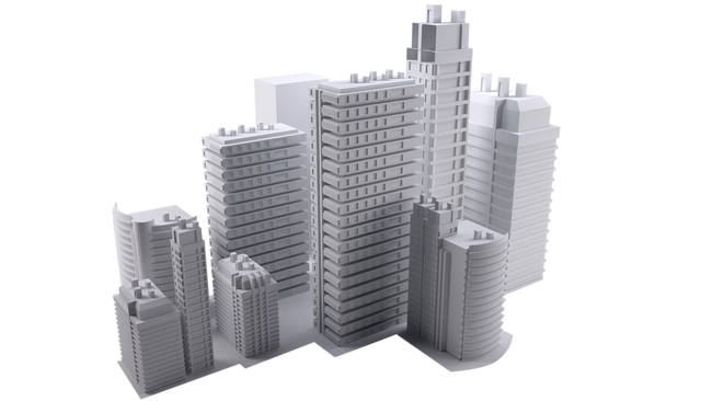 Digital 3D Model of Cityscape with Skyscrapers on Transparent Background - Download Free Stock Videos Pikwizard.com