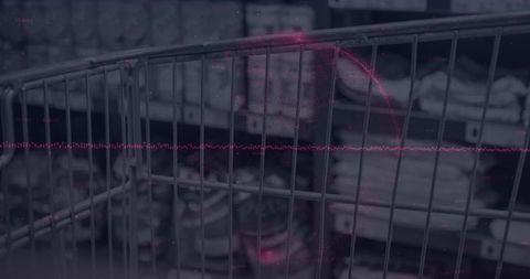 Digital Shopping Concept with Financial Data and Trolley