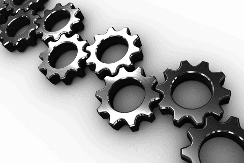 interlocked chrome cogs on transparent background representing teamwork - Download Free Stock Videos Pikwizard.com