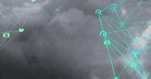 Futuristic Global Network Concept Amidst Stormy Skies - Download Free Stock Images Pikwizard.com