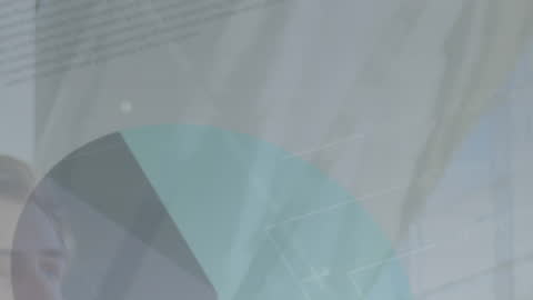 Business Analytics with Overlaid Pie Chart Graphics