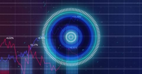 Digital Data Interface with Graph and Chart Analysis - Download Free Stock Images Pikwizard.com