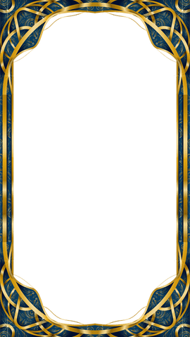 ornate gold and blue frame with transparent background - Download Free Stock Videos Pikwizard.com