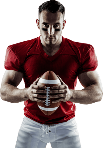 Transparent Football Player in Action Pose