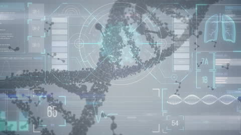 Futuristic DNA and Virus Analysis Interface