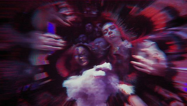 Vibrant Nightlife with Dancing Friends and Strobing Lights