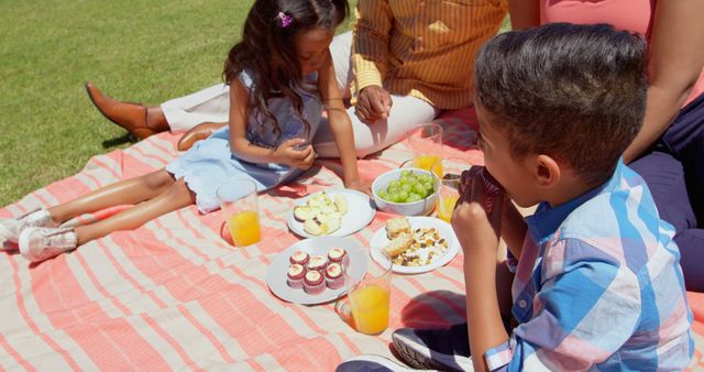 Family Enjoying Picnic with Children Eating Outdoors - Download Free Stock Images Pikwizard.com