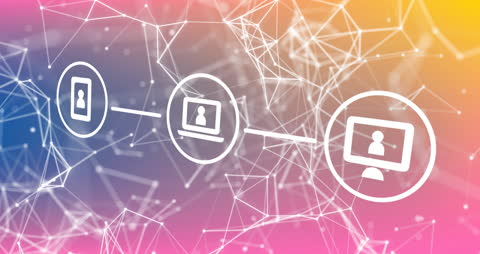 Blockchain Network Concept with Abstract Connections