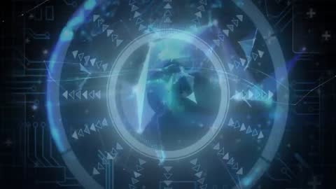 Futuristic Digital Globe with Ethereal Data Patterns