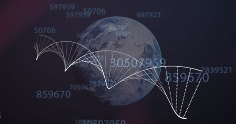 intersecting dna and earth representing global science - Download Free Stock Images Pikwizard.com