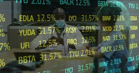 Doctor Analyzing Data Overlay While Consulting with Patient