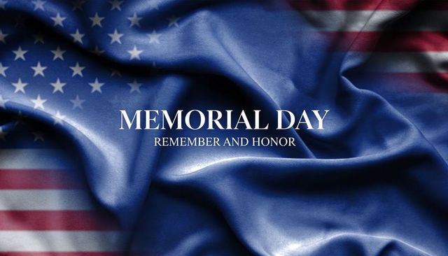 Memorial day tribute on draped american flag fabric remembering and honoring fallen heroes