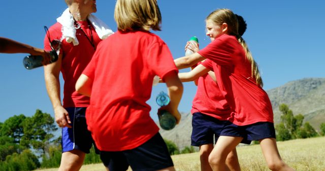 Children Playing Sports Outdoors on Sunny Day - Download Free Stock Images Pikwizard.com