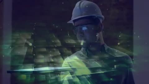 Engineer Engaging with Holographic Data Streams for Futuristic Analysis