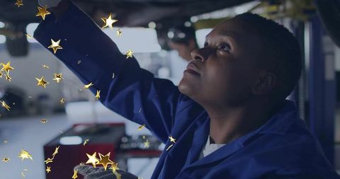 Expert Female Mechanic Working in Auto Repair Shop