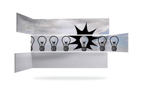 transparent screen display light bulb with inspirational brightness - Download Free Stock Videos Pikwizard.com